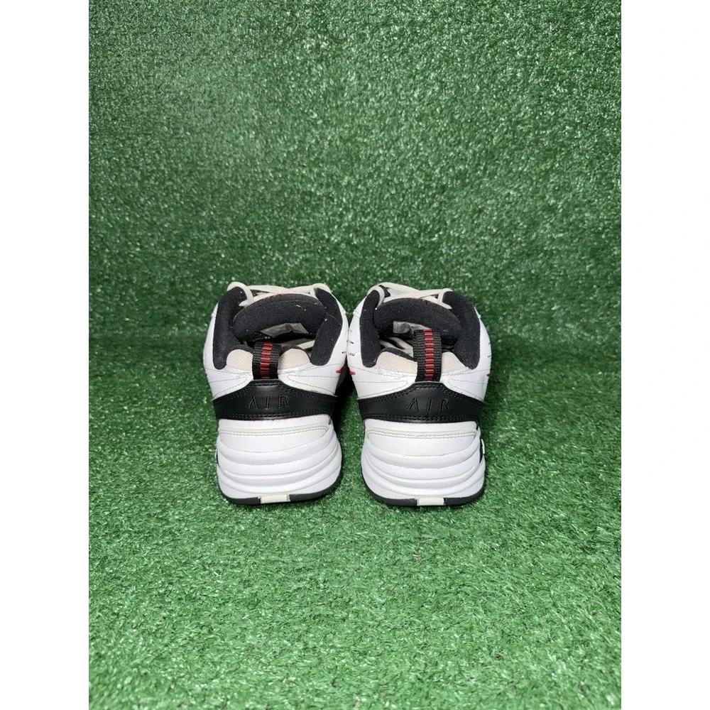 Nike Air Monarch IV Mens Size 10 Black White Red Comfort Shoes Walking Sneakers